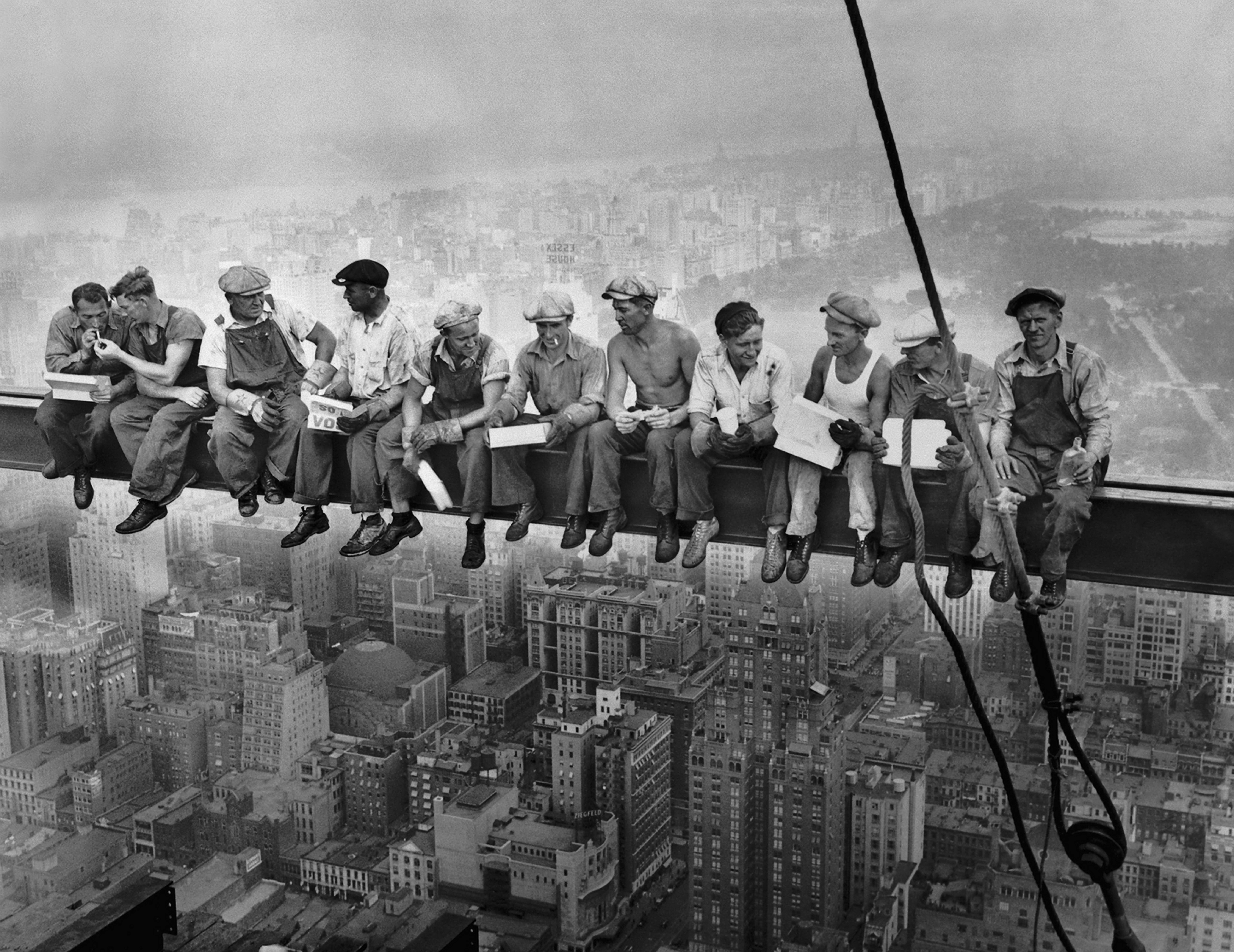 Lunch on a skyscraper: the iconic original and its variations.