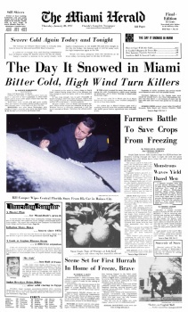 A Rare Sight: Snow Blankets Miami in 1977