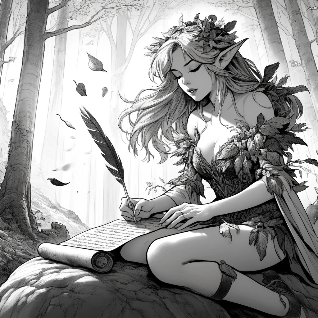 A Magical Encounter: Just an Elf Chilling in the Forest