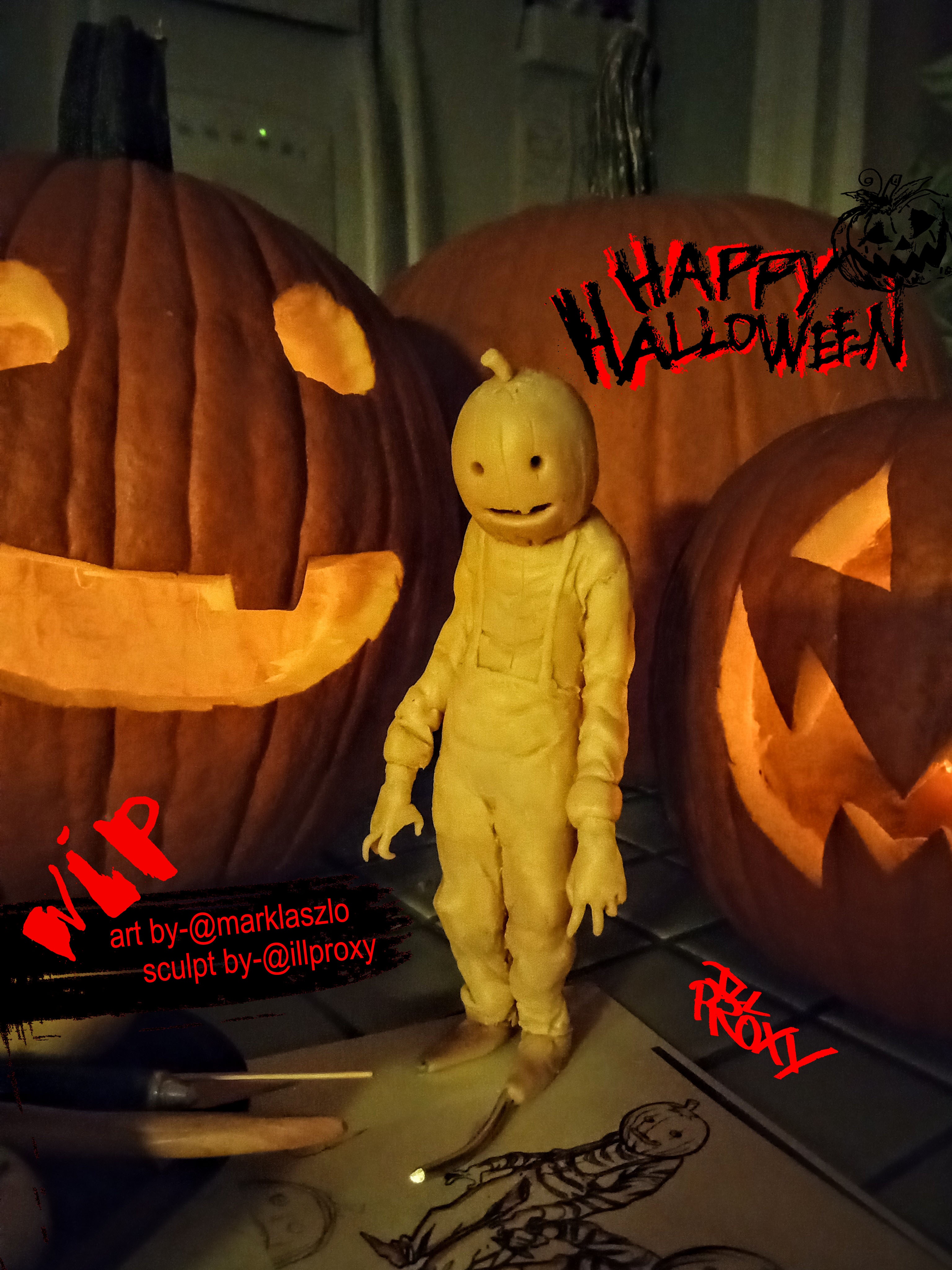 Pumpkin Sculpture Inspired by Mark Laszlo's Art (by illproxy)