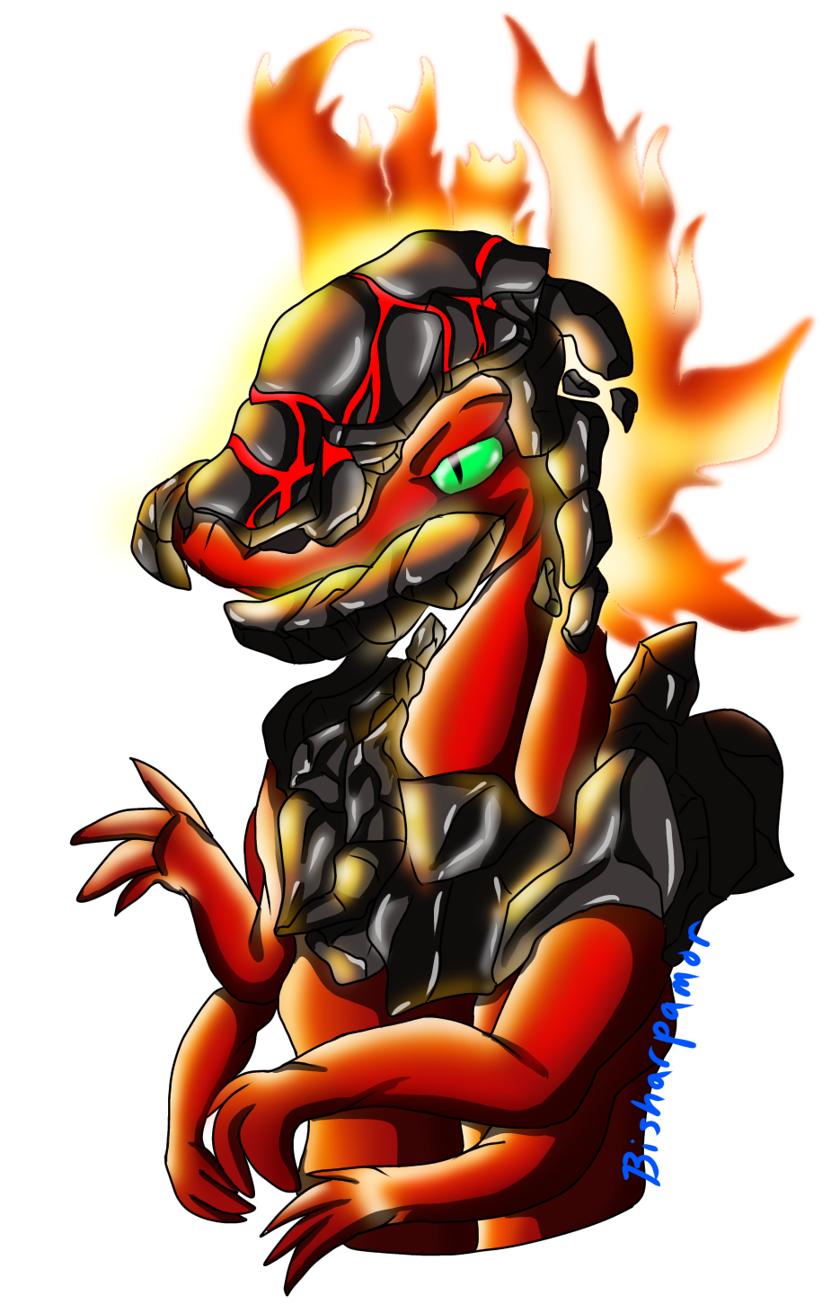 Behold the majestic volcanic fire dragon!