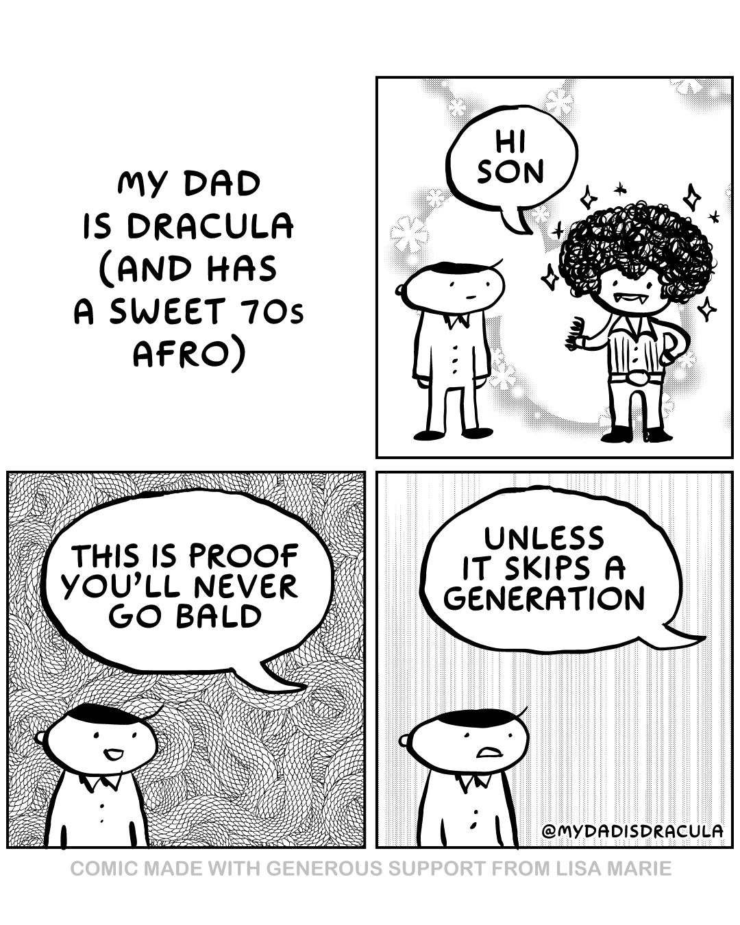 My Dad: The Stylish Dracula with a Groovy 70s Afro
