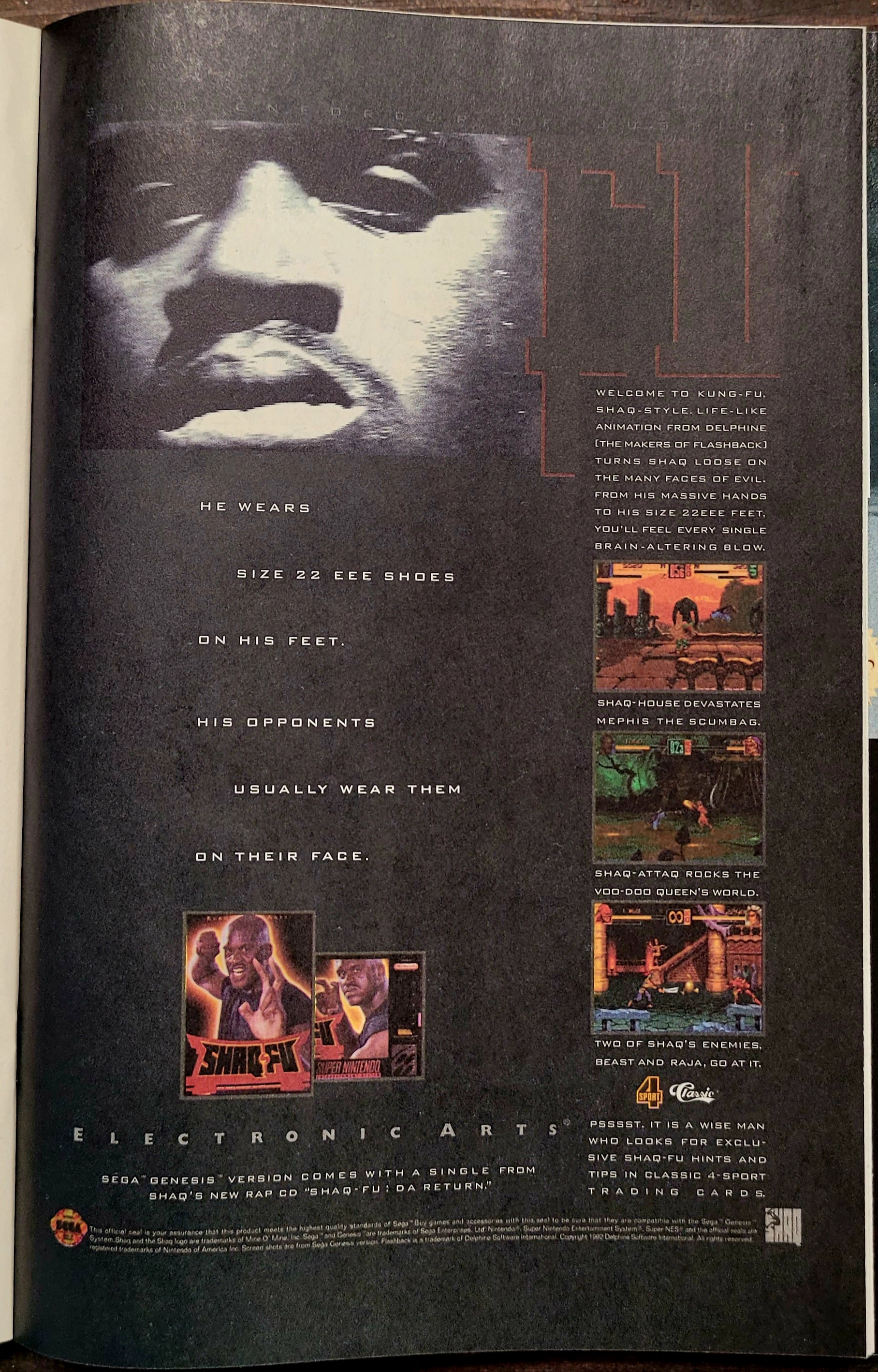 Throwback to 1994: Shaq-Fu Comic Book Ad by Delphine Software International