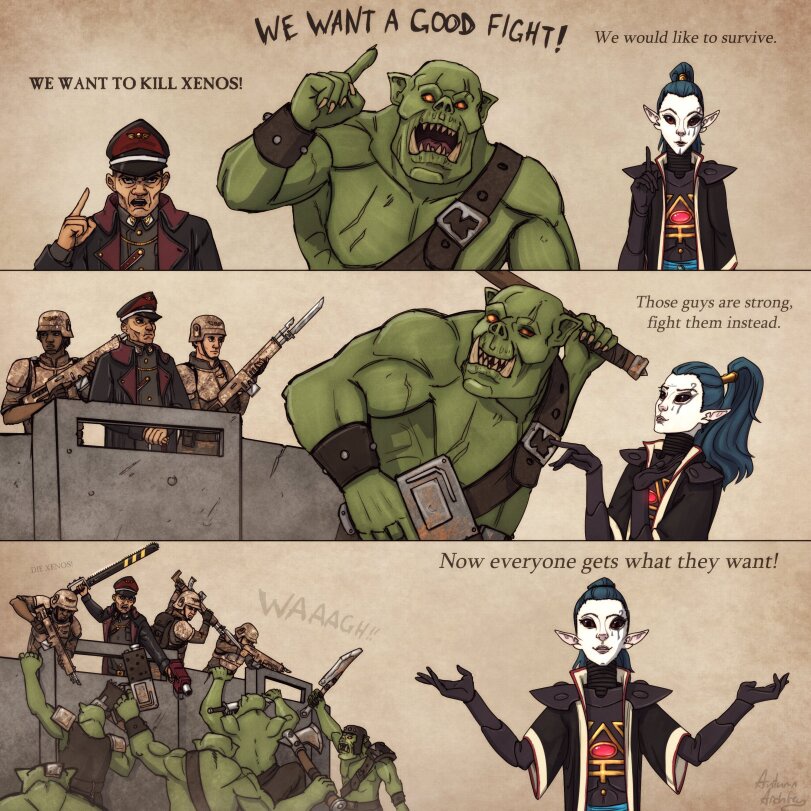 Epic Warhammer 40k Orks and Grots Comics & Memes