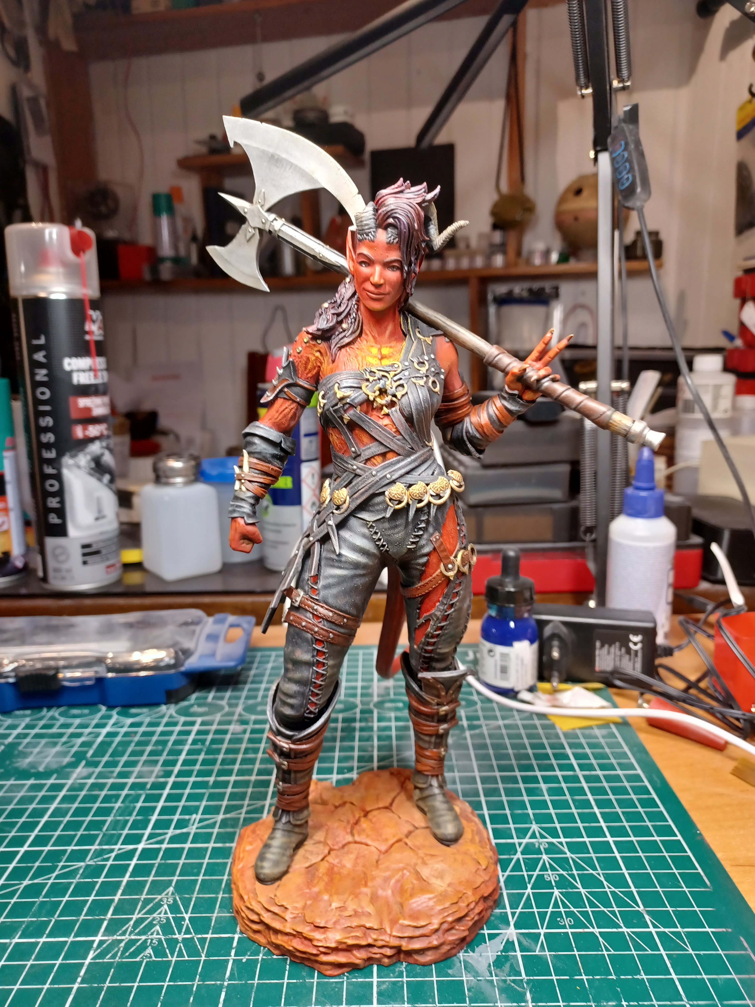A Tiny 1/8 Scale Karlach from Baldur's Gate 3