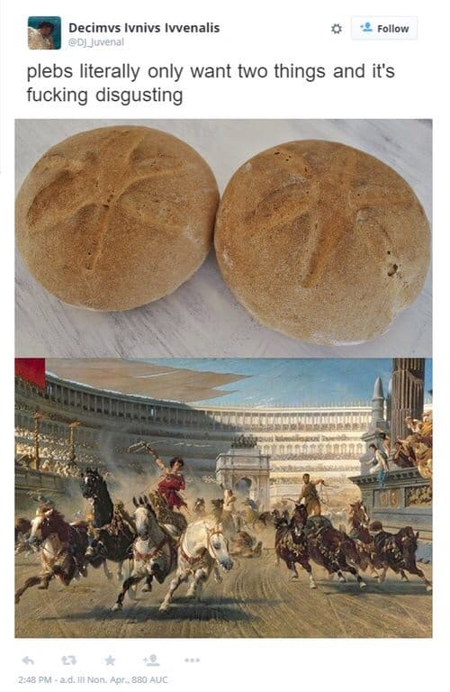 The Classic Roman Philosophy: Bread and Circuses
