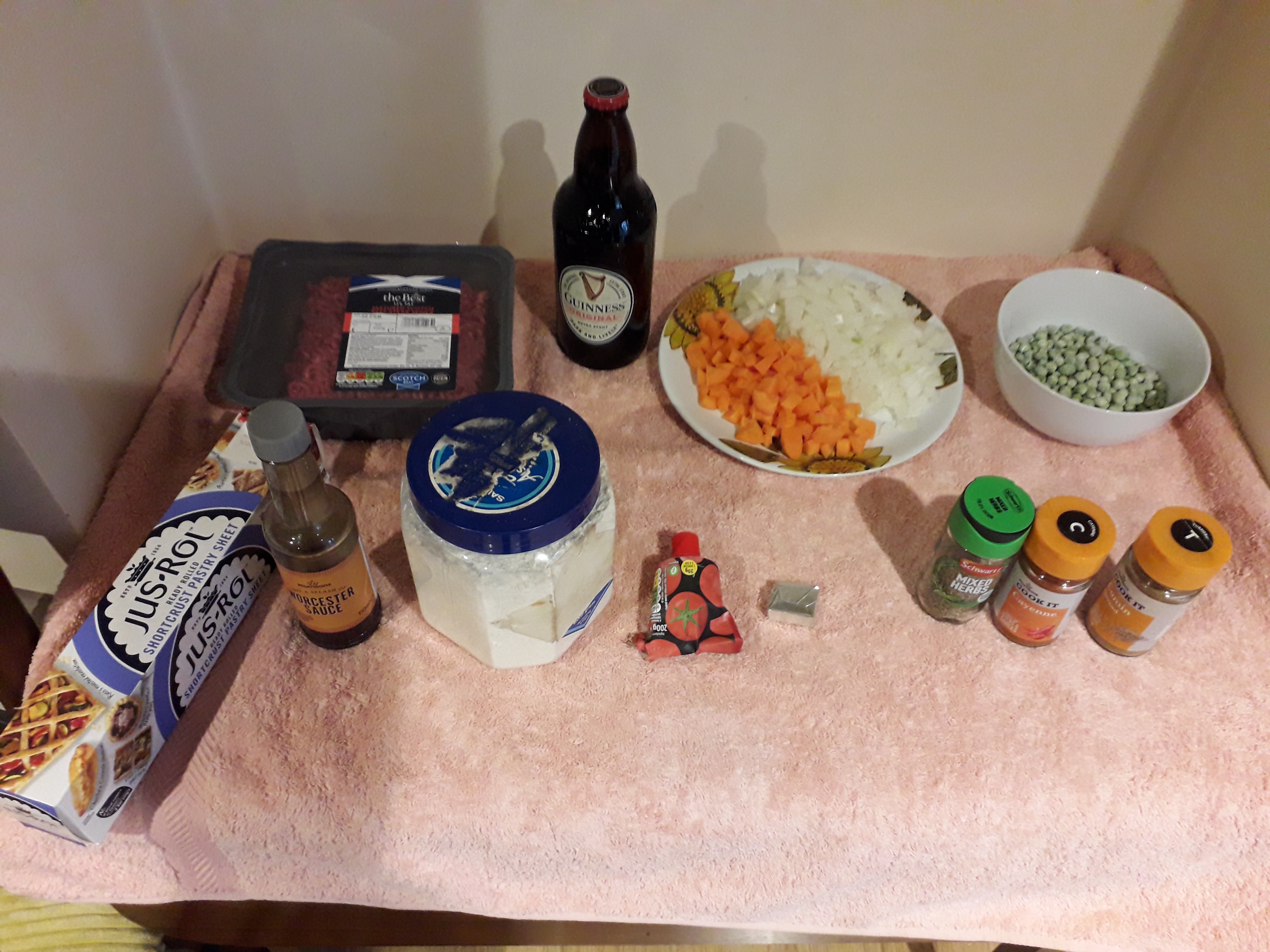 My attempt at crafting a Minced Beef & Guinness Pie.