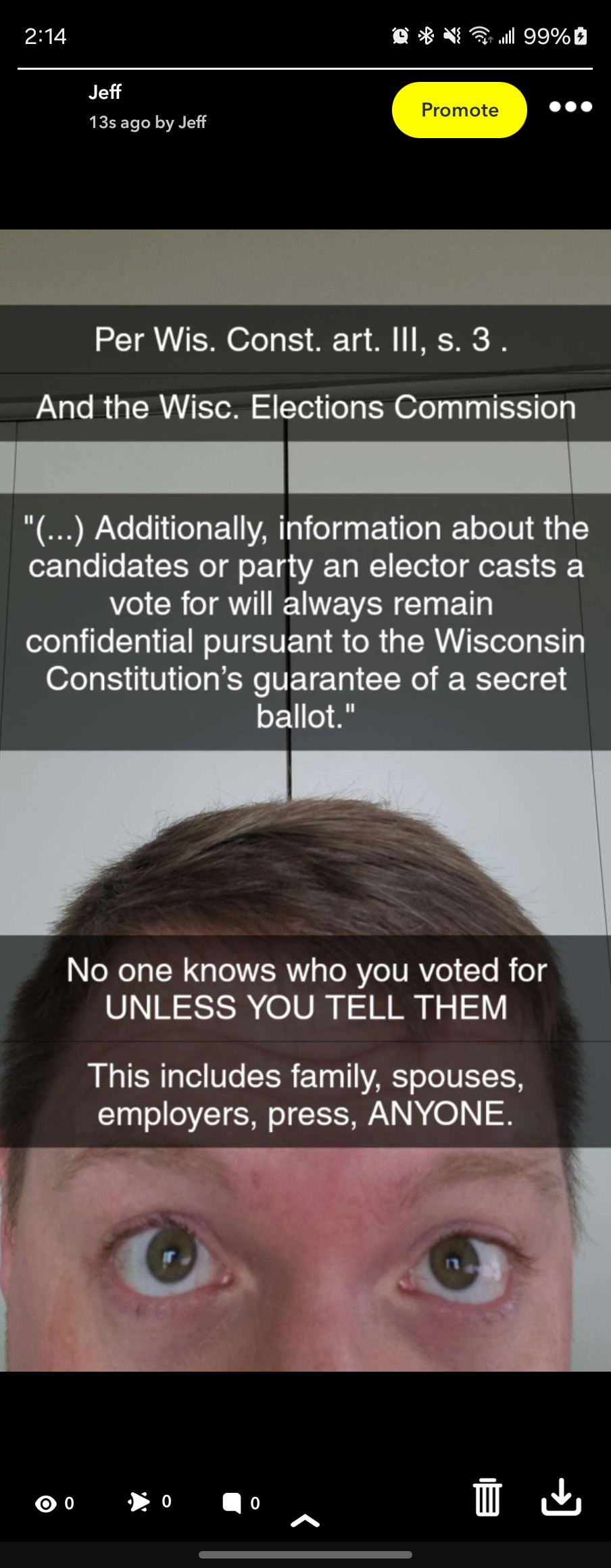 Doing My Part for the Cause!