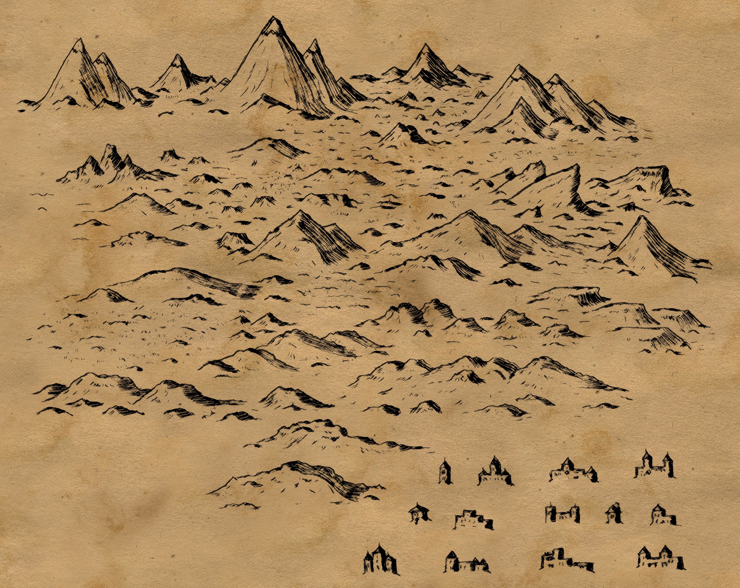 Check Out My Hand-Drawn Map Landscapes for Artcrawl: Custom PS Brushes for Fantasy Cartography