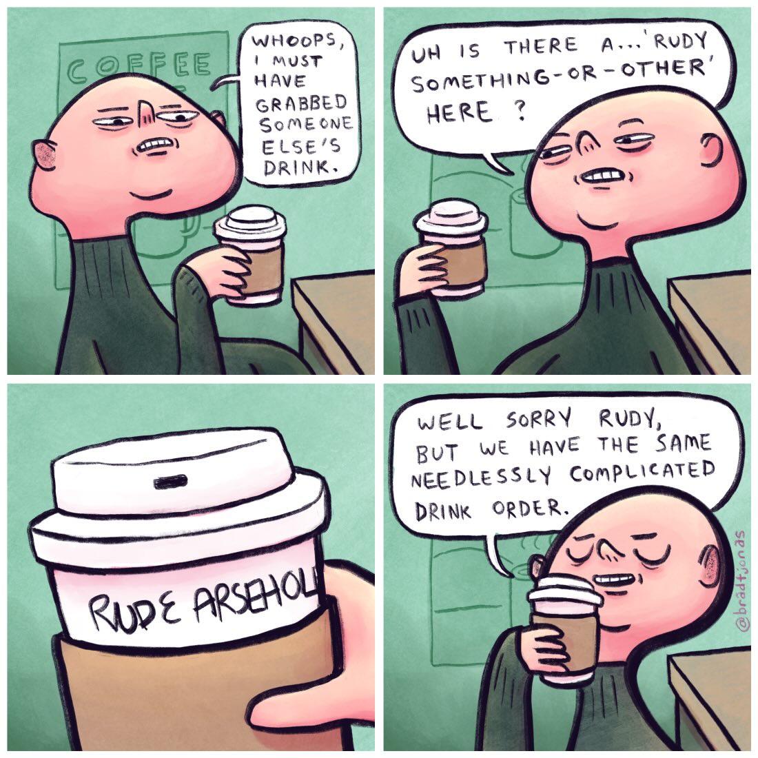 What’s Up with Rudy and the Excessive Spit in Their Coffee?