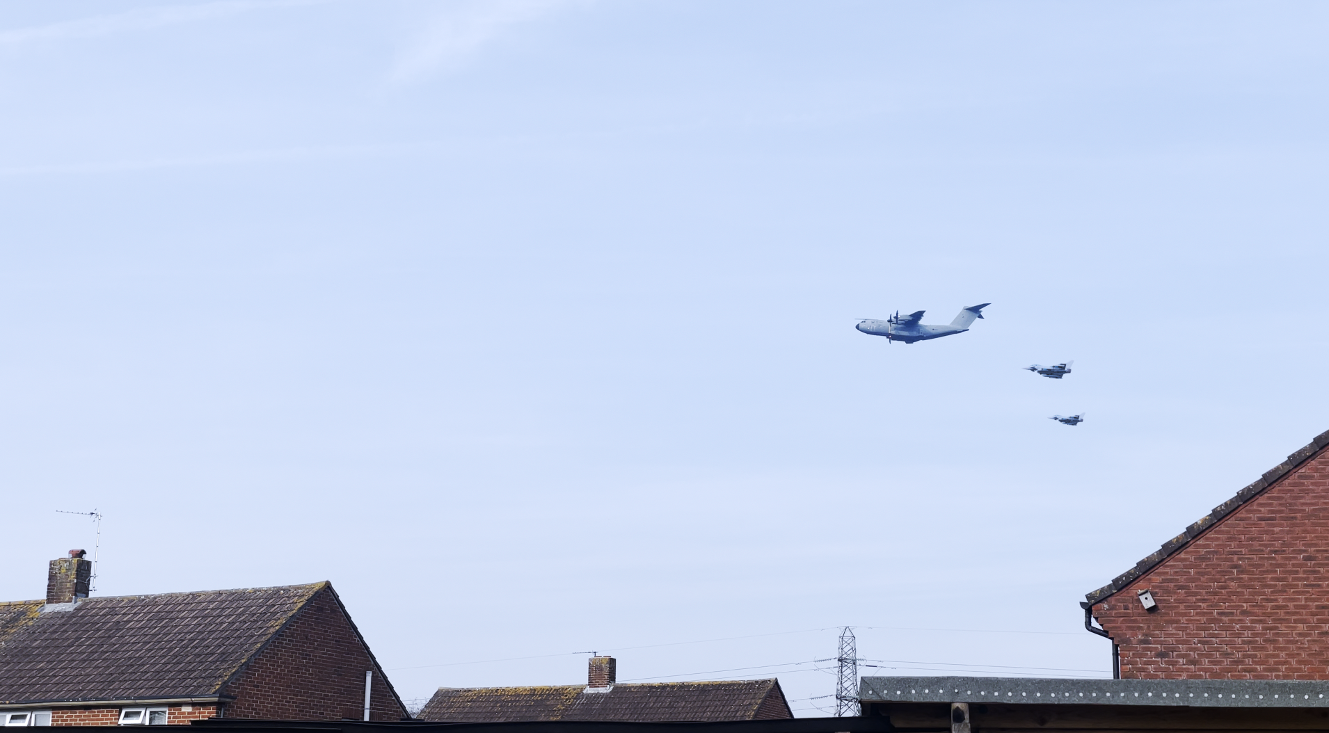 A400M Flying High with Typhoon Escort