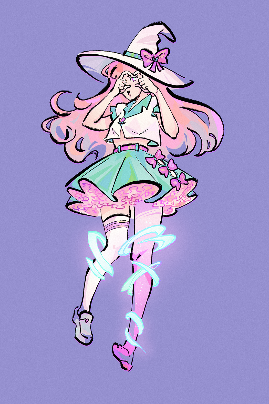 Inktober Day 23: Enchanting School Girl Witch