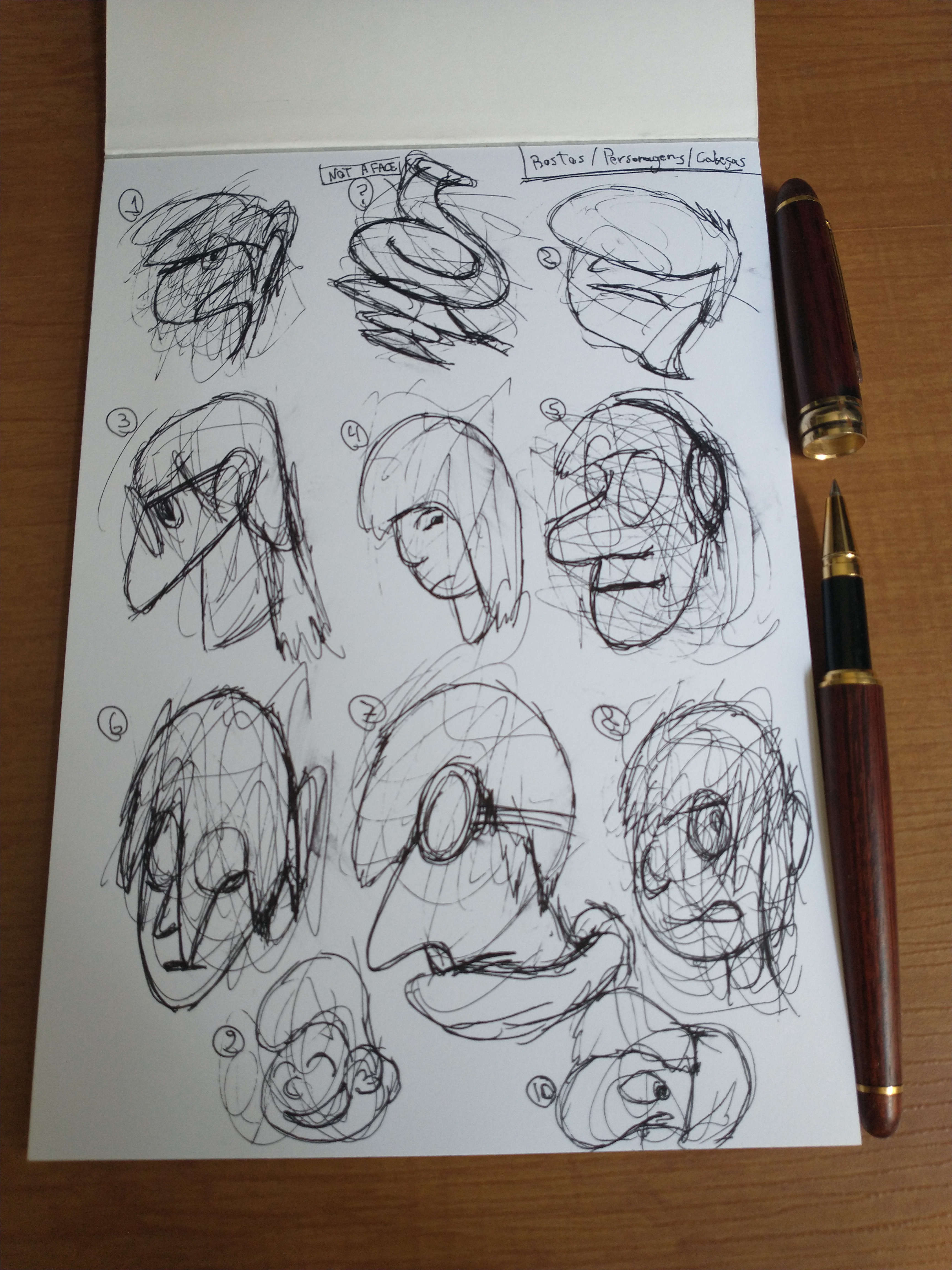 Scribbling challenge: Days 1 and 2.