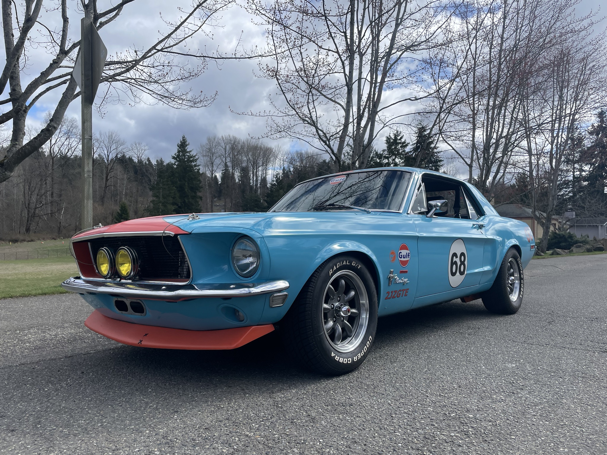 My 68 Mustang with a Powerful 2JZ Engine
