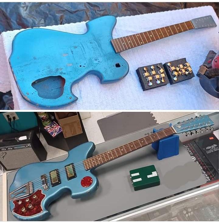 Check Out This Fully Restored 75-Year-Old Solid Aluminum 12 String Electric Guitar!