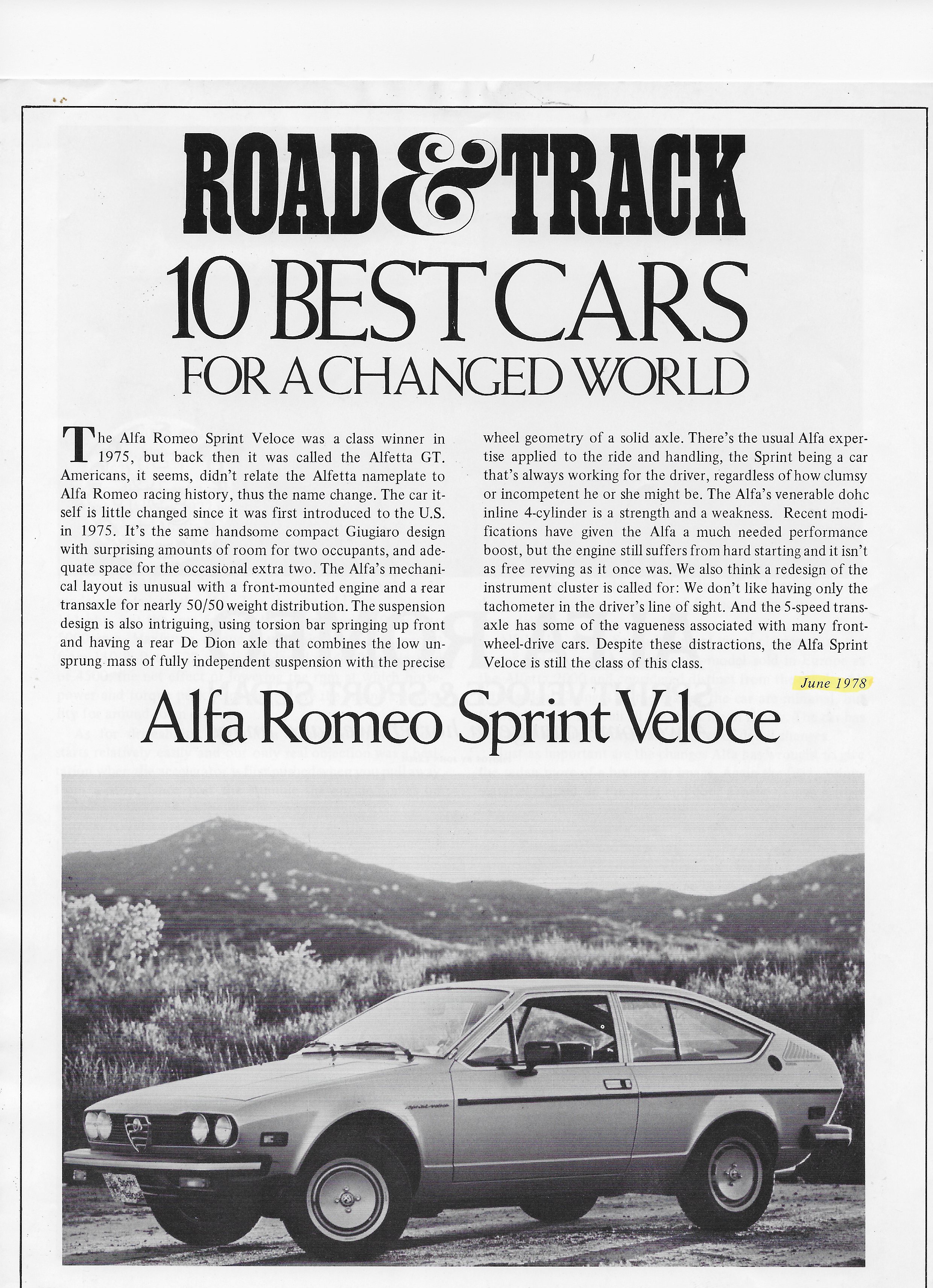 A Blast from the Past: 1978 Alfa Romeo Sprint Dealer Brochure