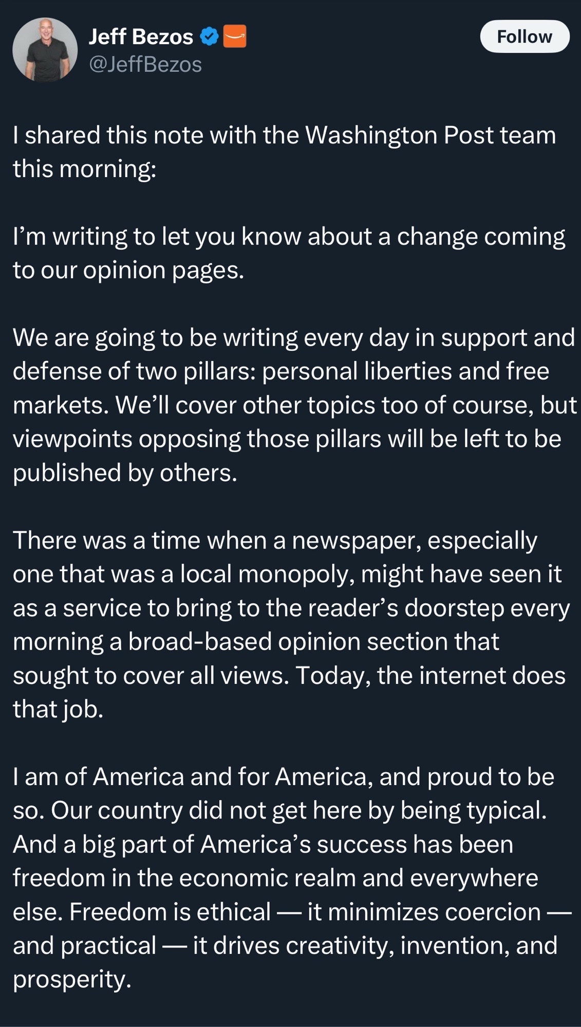 Jeffrey's not pleased with the 'Rogue President' article in the NYT and he's determined to keep it off his pages.