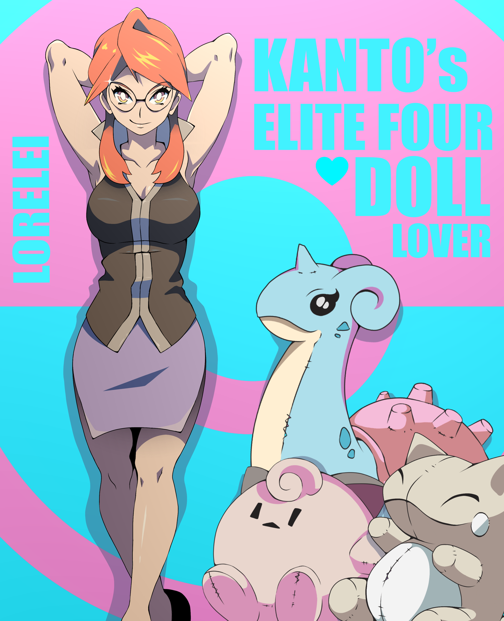 Lorelei from Pokémon: Kanto Elite Four with Her Adorable Plushies