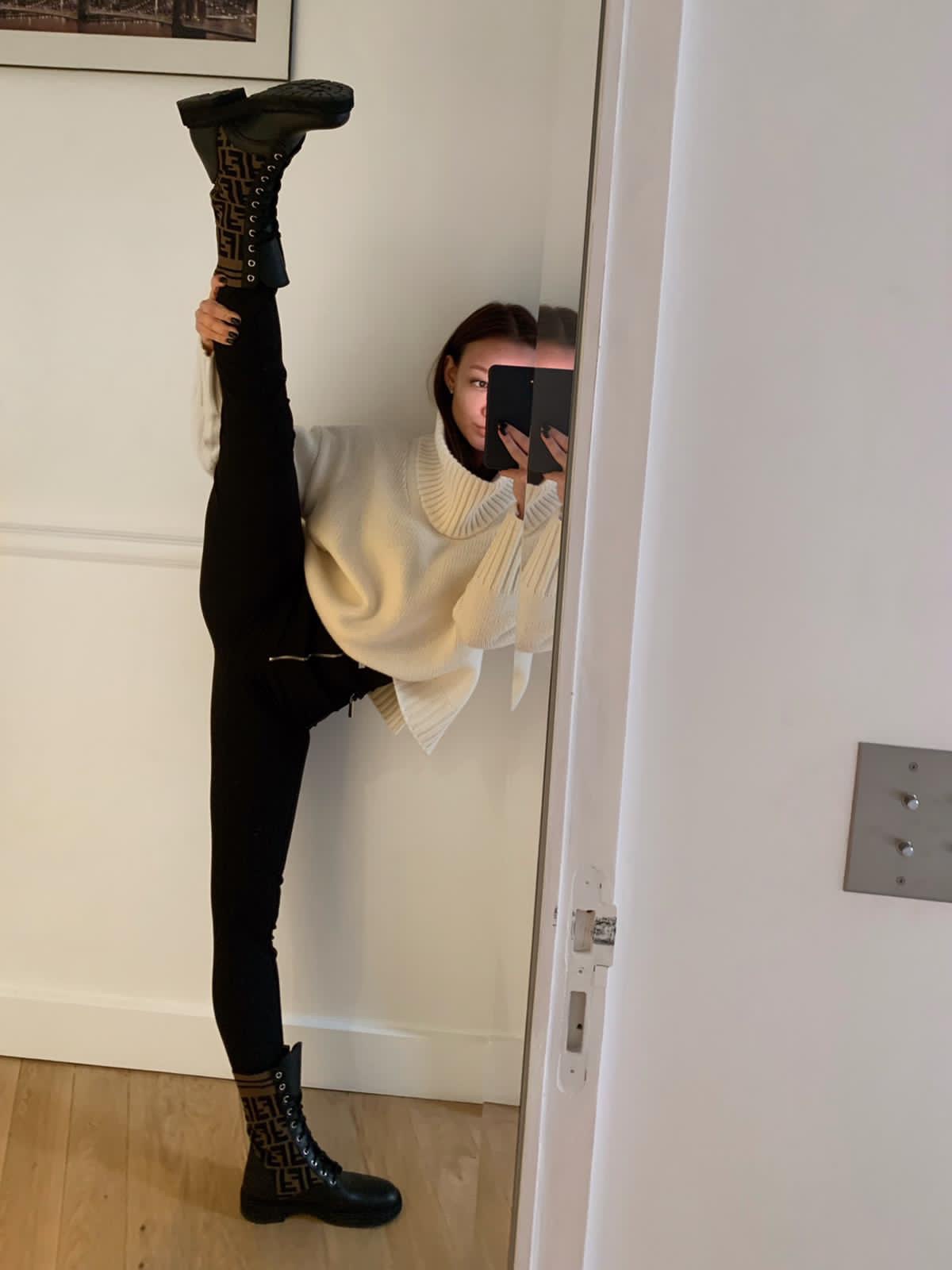 It's been over a year since I did yoga, but look at my flexibility!
