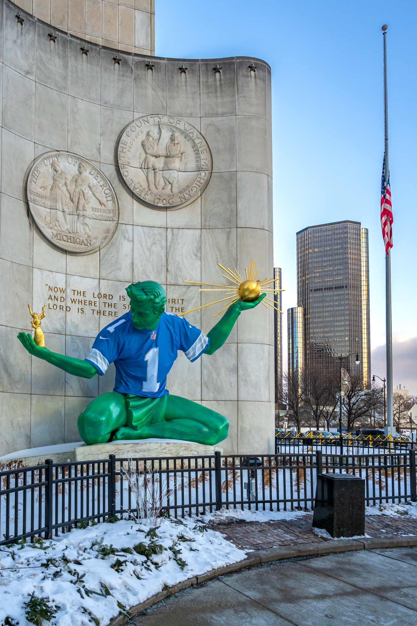 Road Trip from Toledo to Detroit: A Lions Fan's Pilgrimage to the Spirit of Detroit Statue