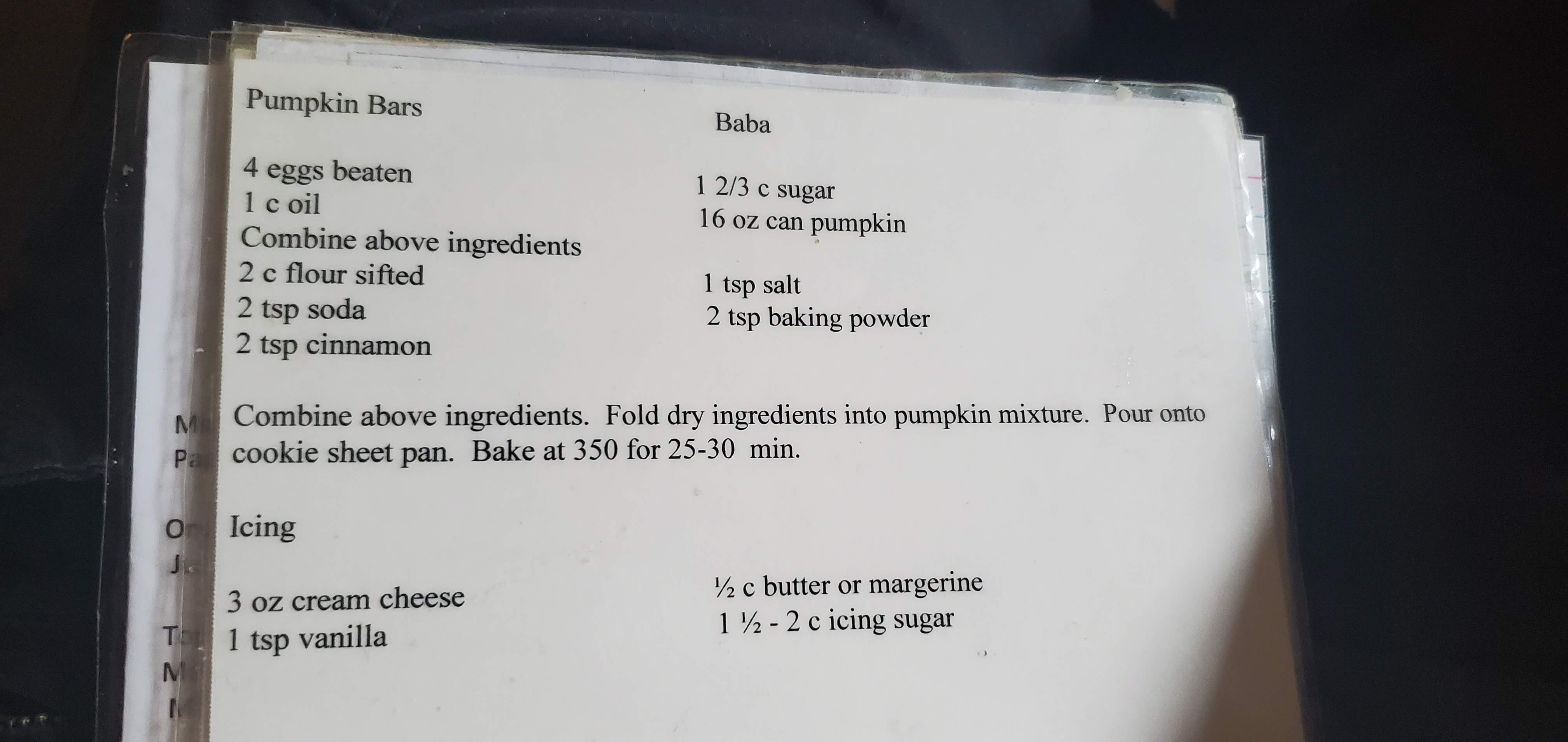 A Family Recipe for Pumpkin Bars That Taste Like Carrot Cake