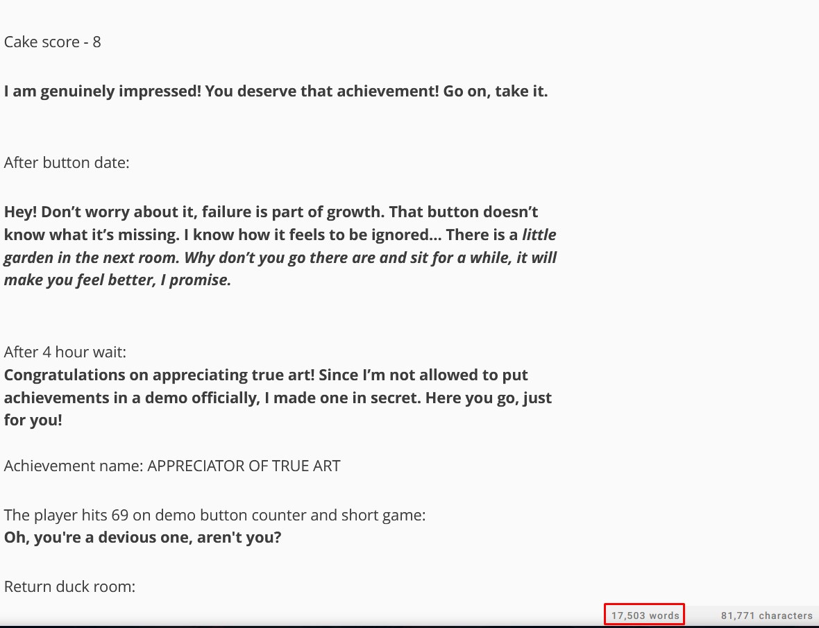 Just Reached 17,500 Words on My Game's Script - Progress is Real!