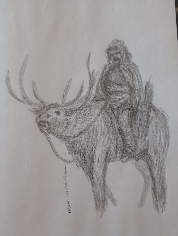 A quick sketch capturing the moment.