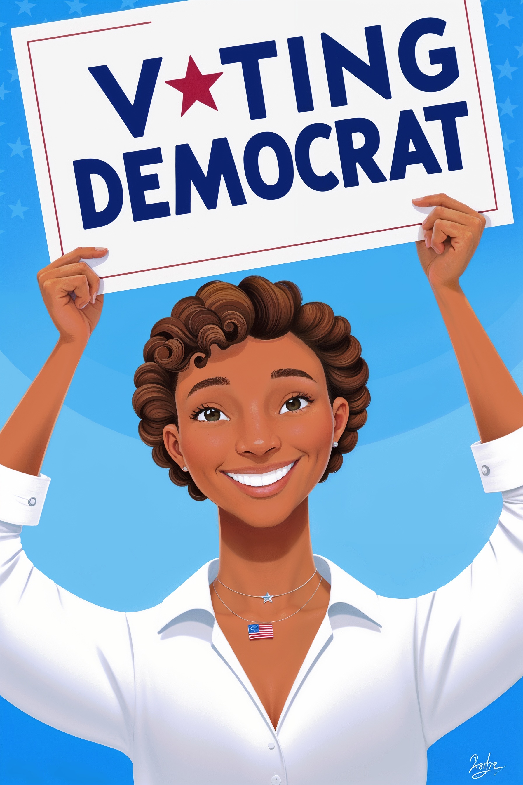 Casting my vote for the Democratic party