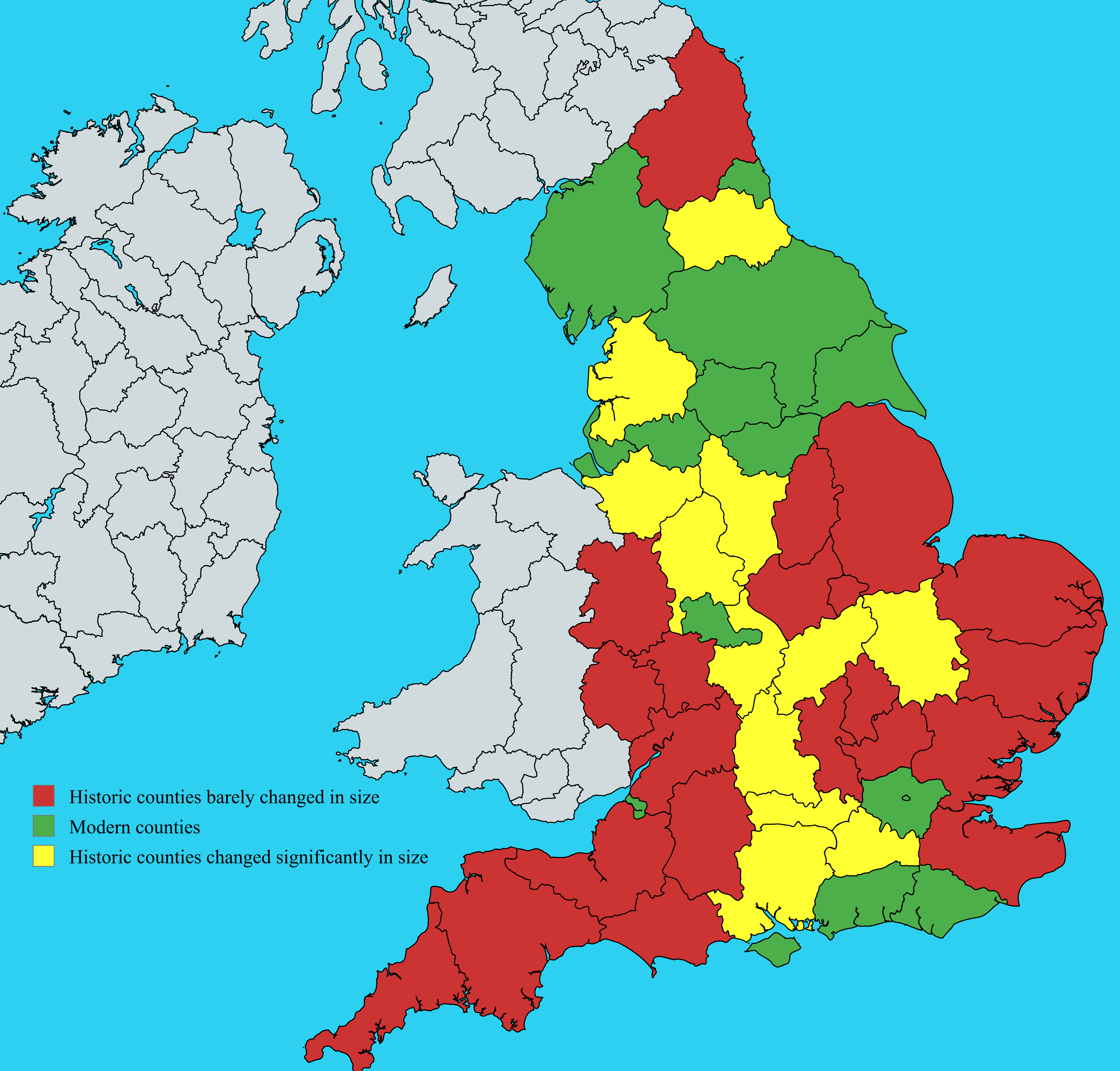 A Comparison of Modern and Historic English Counties