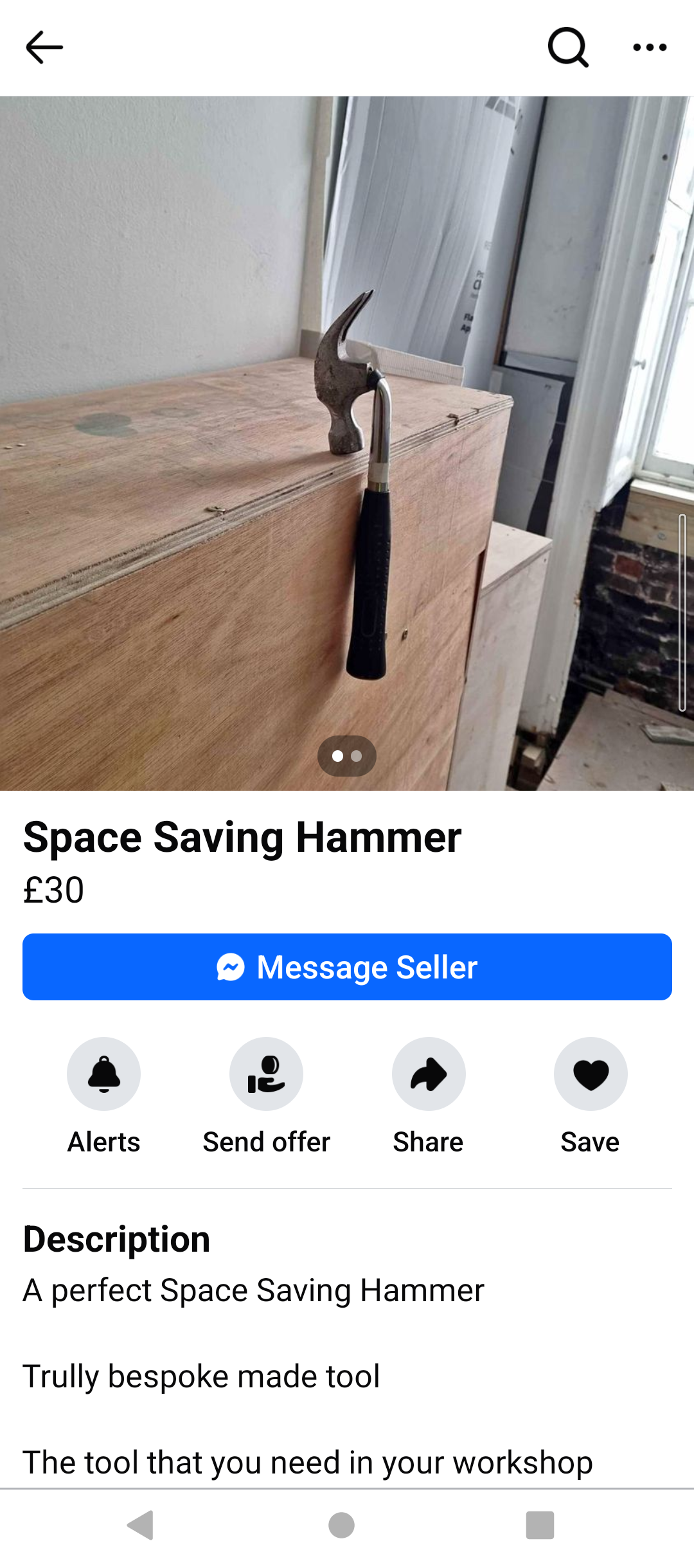 Introducing the Ingenious 'Space-Saving Hammer' from Facebook Marketplace