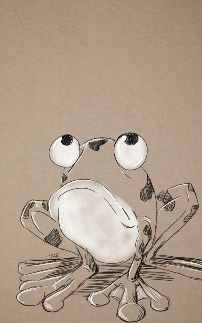 Today's Artistic Creation: A Daily Sketch of a Frog