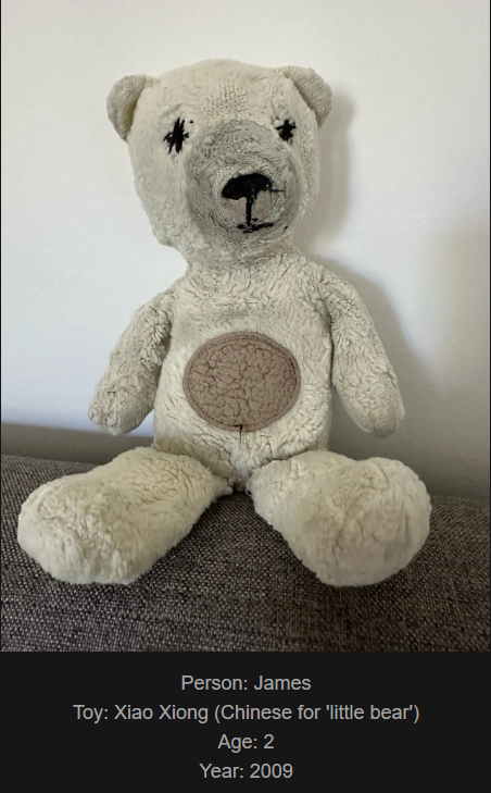 Day 819: Join Me on a Journey Through Childhood Memories at www.saidtheskinhorse.com! Meet Xiao Xiong, Our Latest Addition!