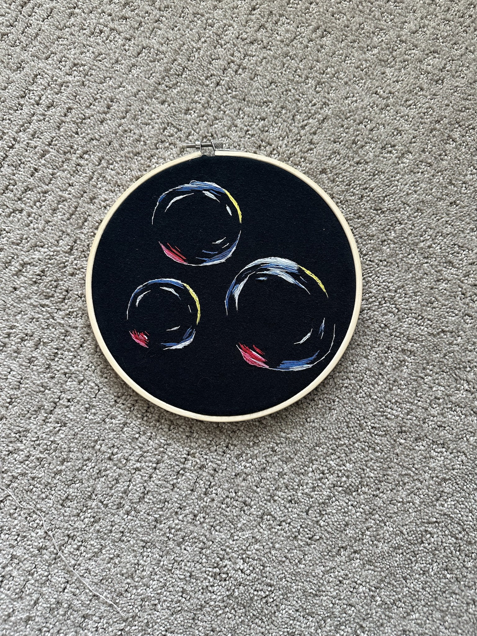 Check out my bubble embroidery piece! It’s a masterpiece when you squint, I promise!