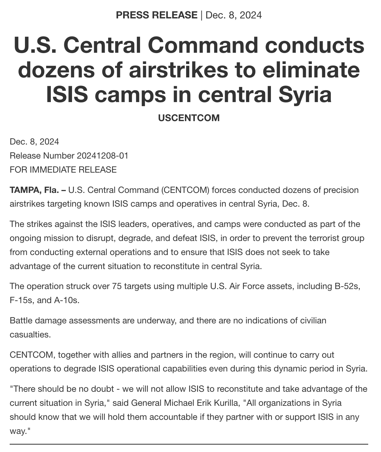 US Military Intensifies Operations in Syria to Counter ISIS Threats