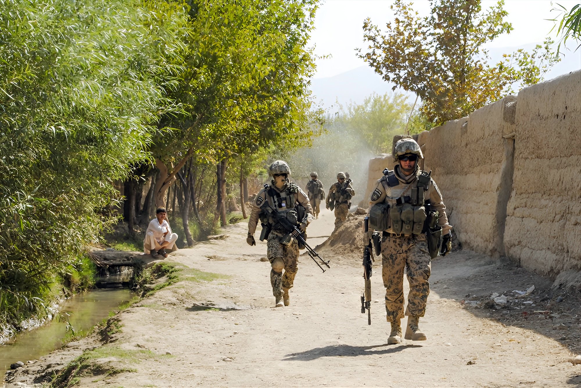 Finnish soldiers on patrol in the heart of Afghanistan