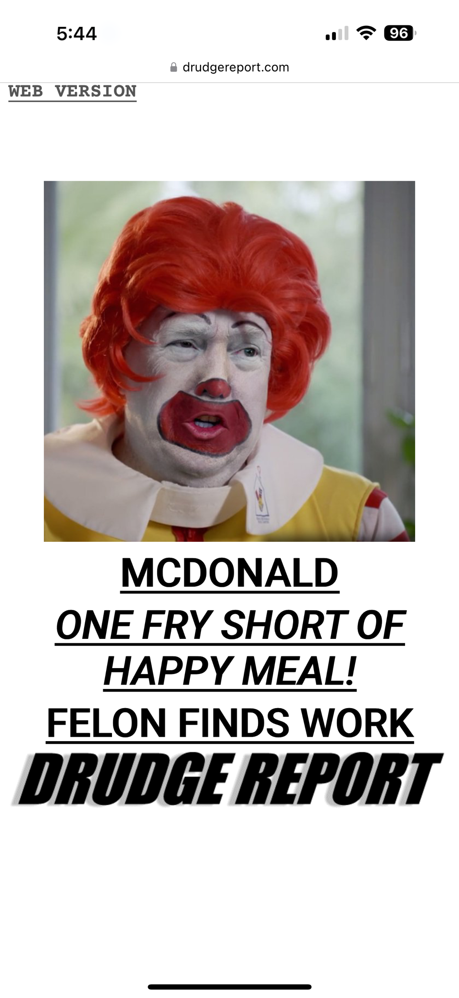 It's Hard to Believe Drudge Completely Abandoned Republicans
