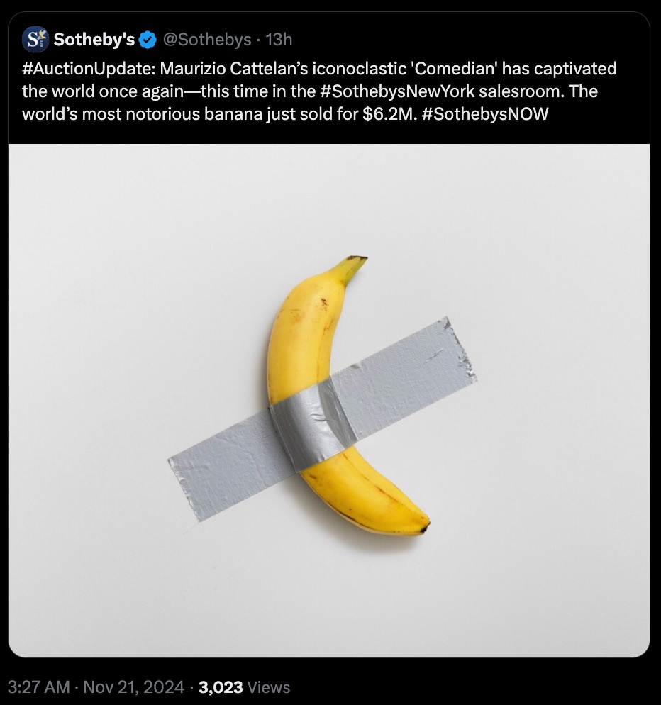 A $6.2 Million Banana for Perspective