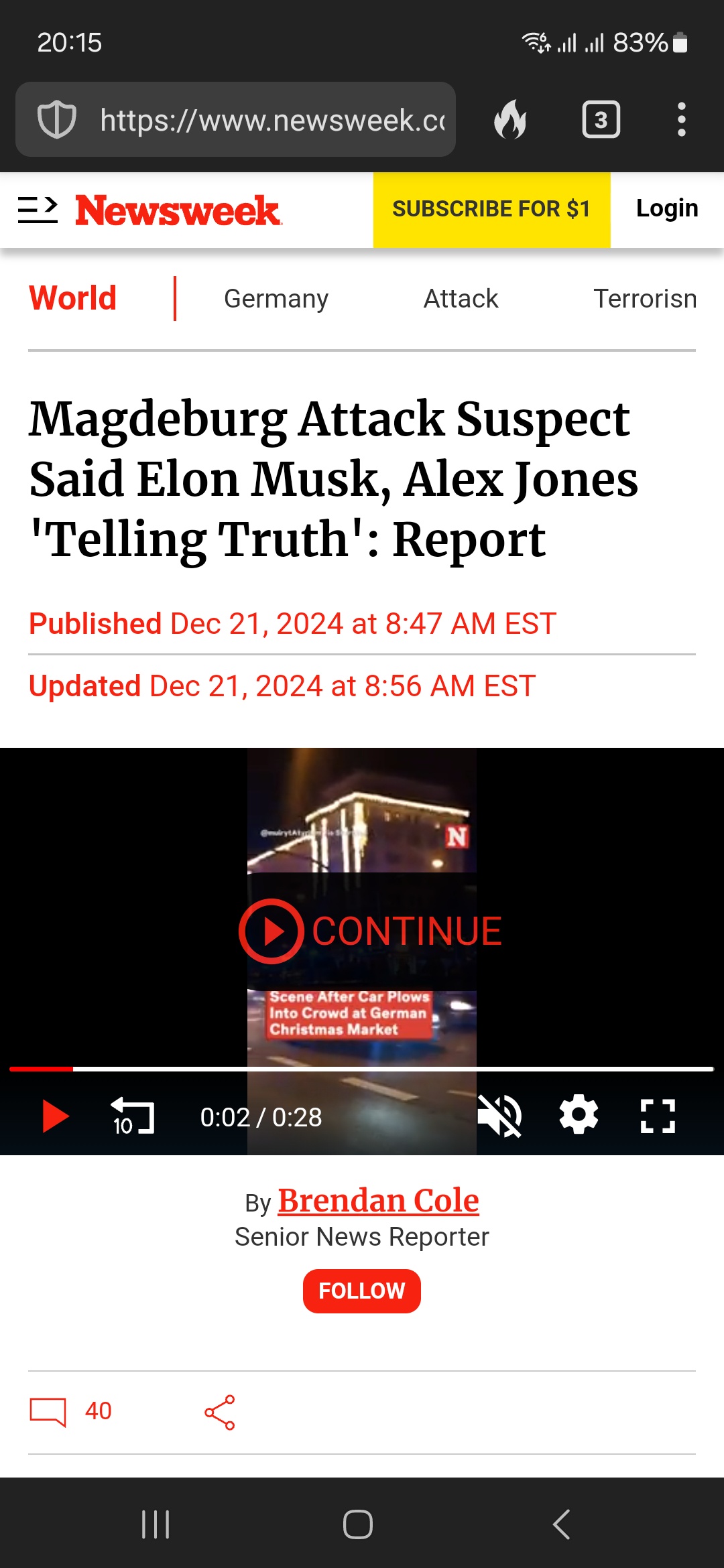 A German Extremist's Unlikely Support for Musk, Alex Jones, and AFD