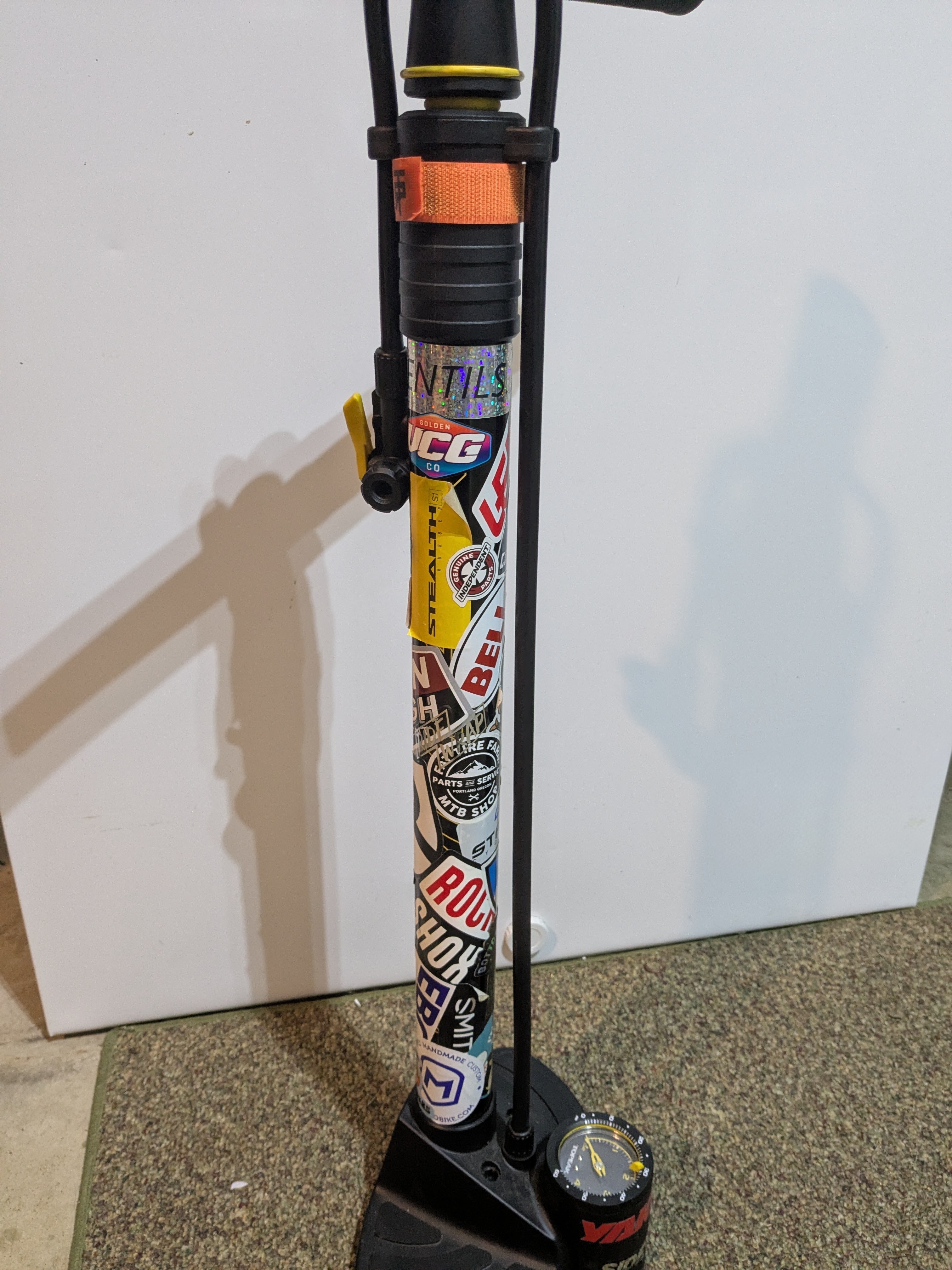 My Bicycle Pump Covered in Stickers: A True Masterpiece