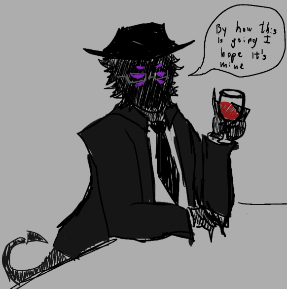 Beelzebub Enjoying a Fine Glass