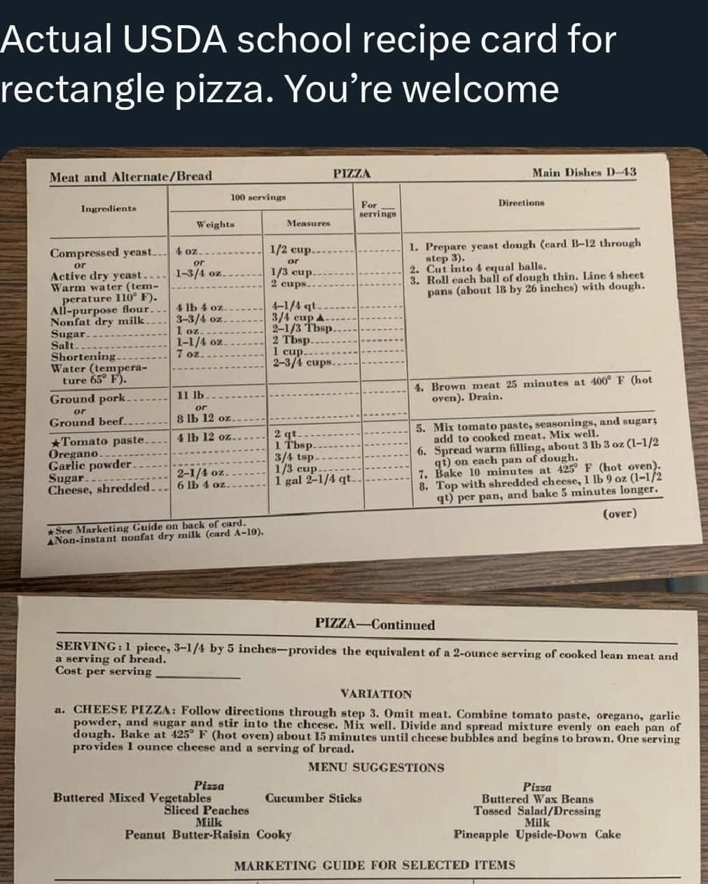 School Pizza - Where's Card B-12?