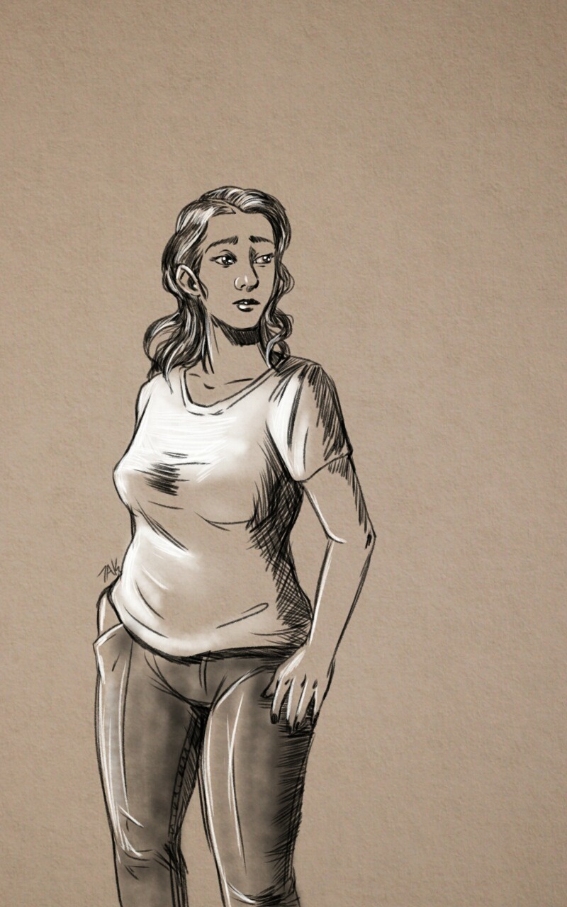 Daily Sketch: A Relaxed Portrait of a Casual Lady