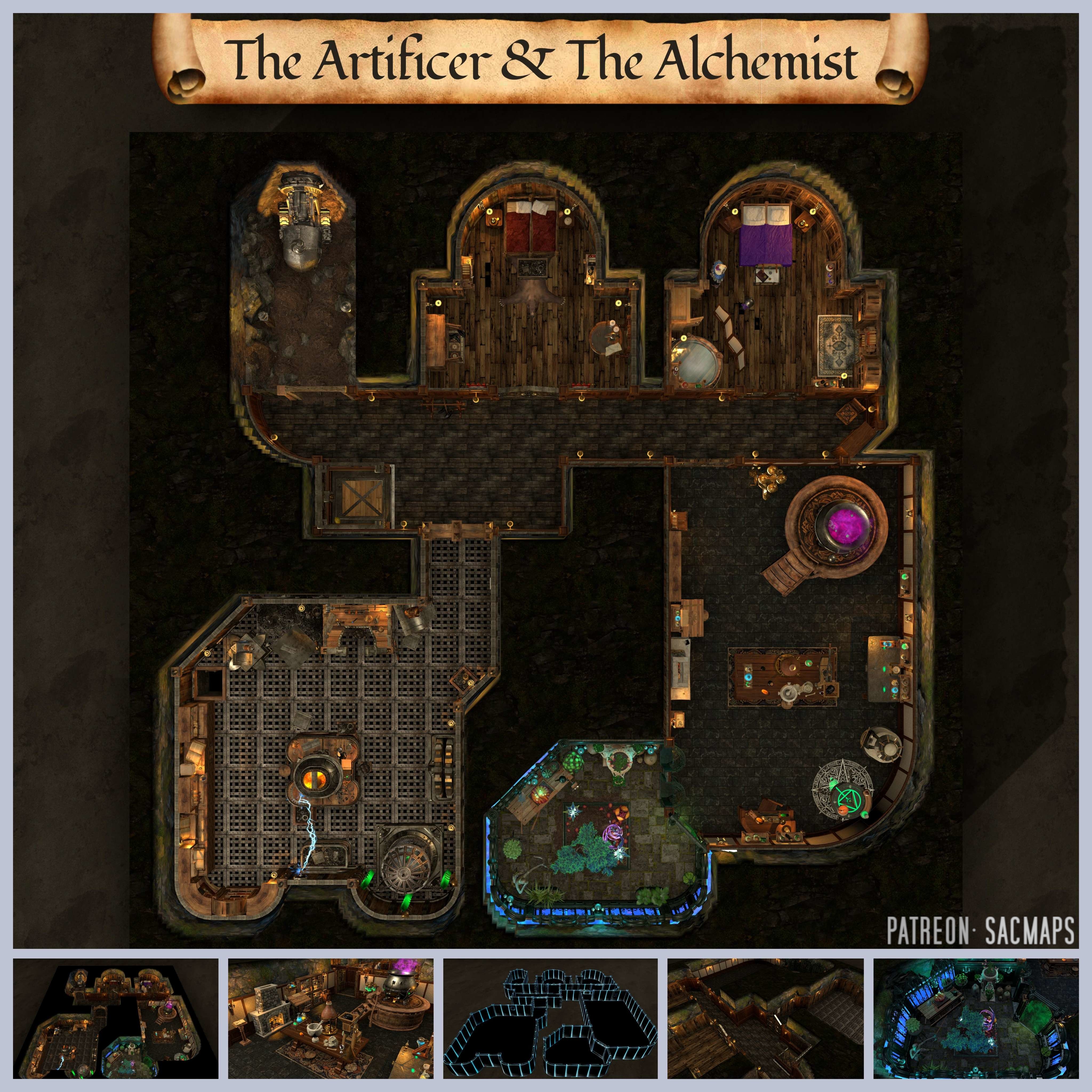 Explore Free DnD/TTRPG Maps with The Artificer & The Alchemist