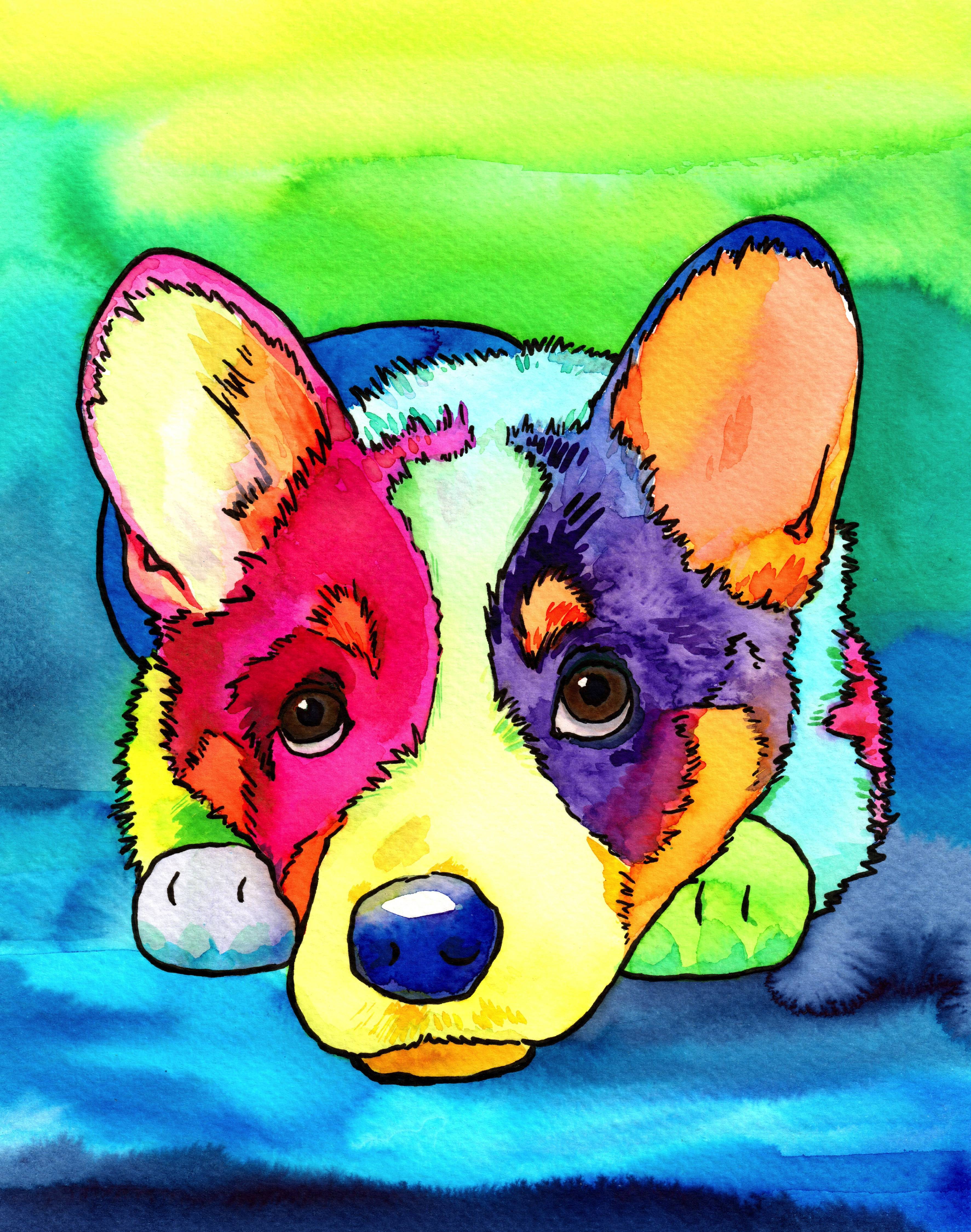 Daily Corgi Painting: Say Hello to Sage!