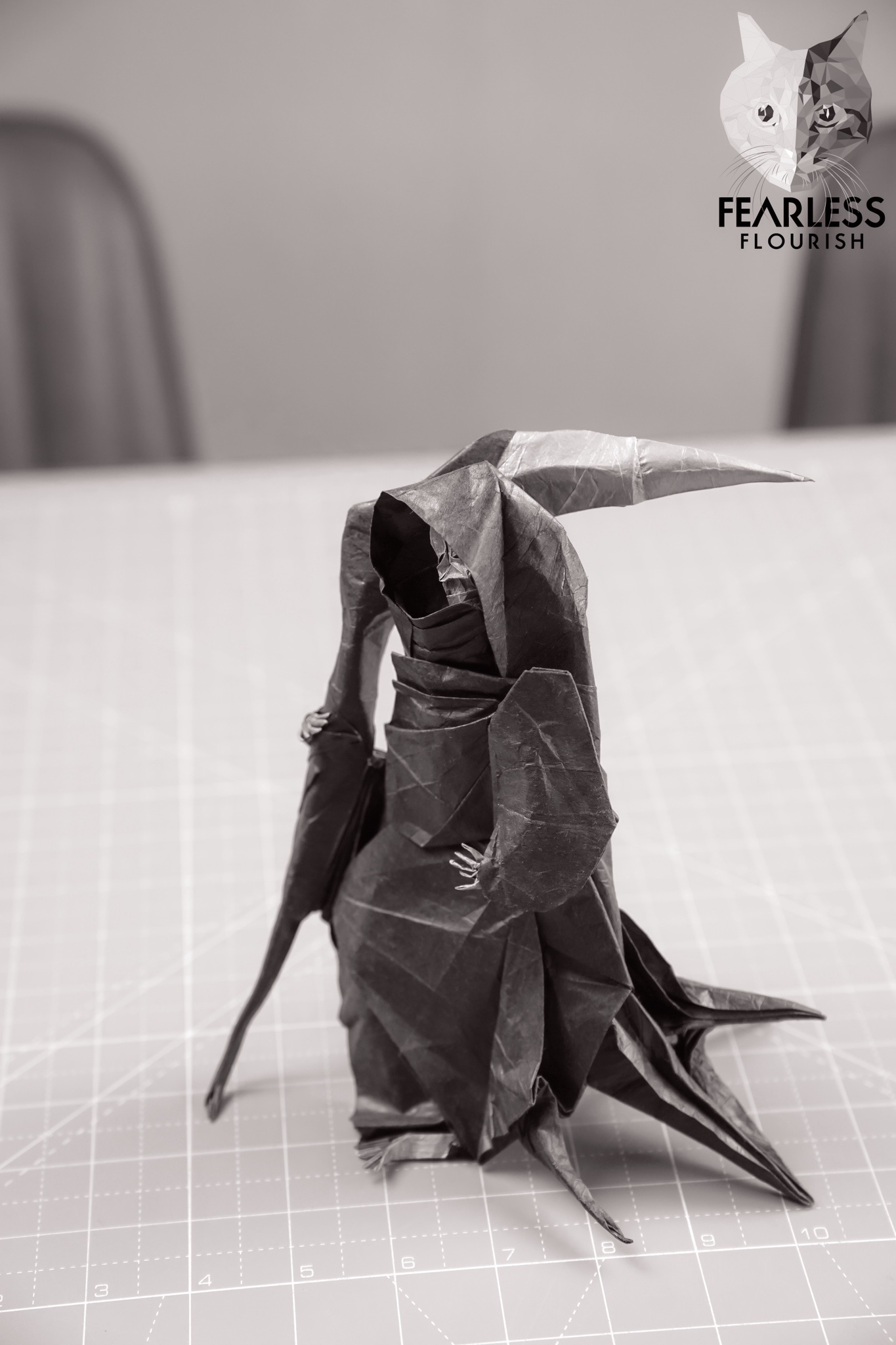 Check Out My Origami Grim Reaper Crafted from One Uncut Square!