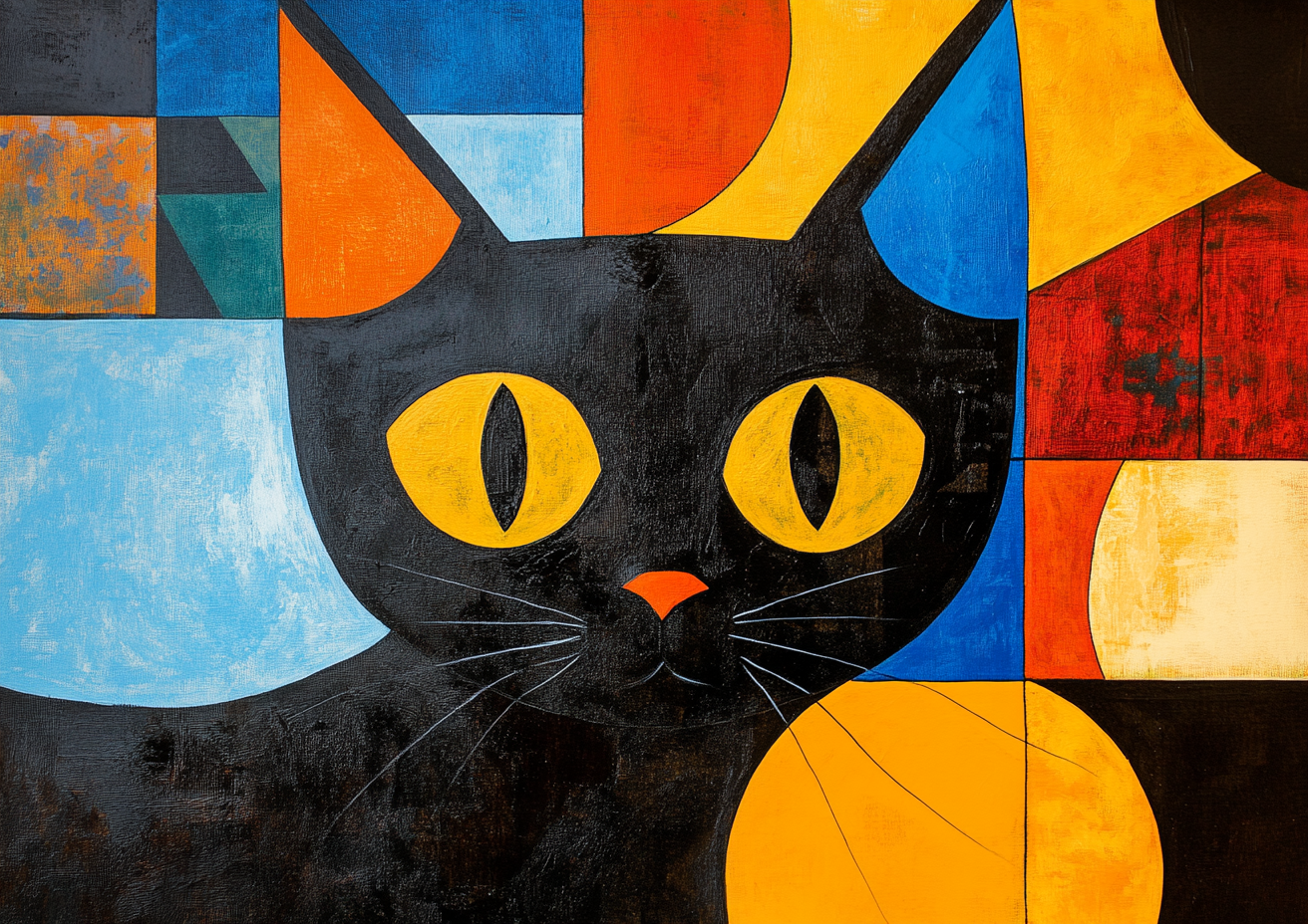 Artistic Cat Vibes: A Warm Greeting