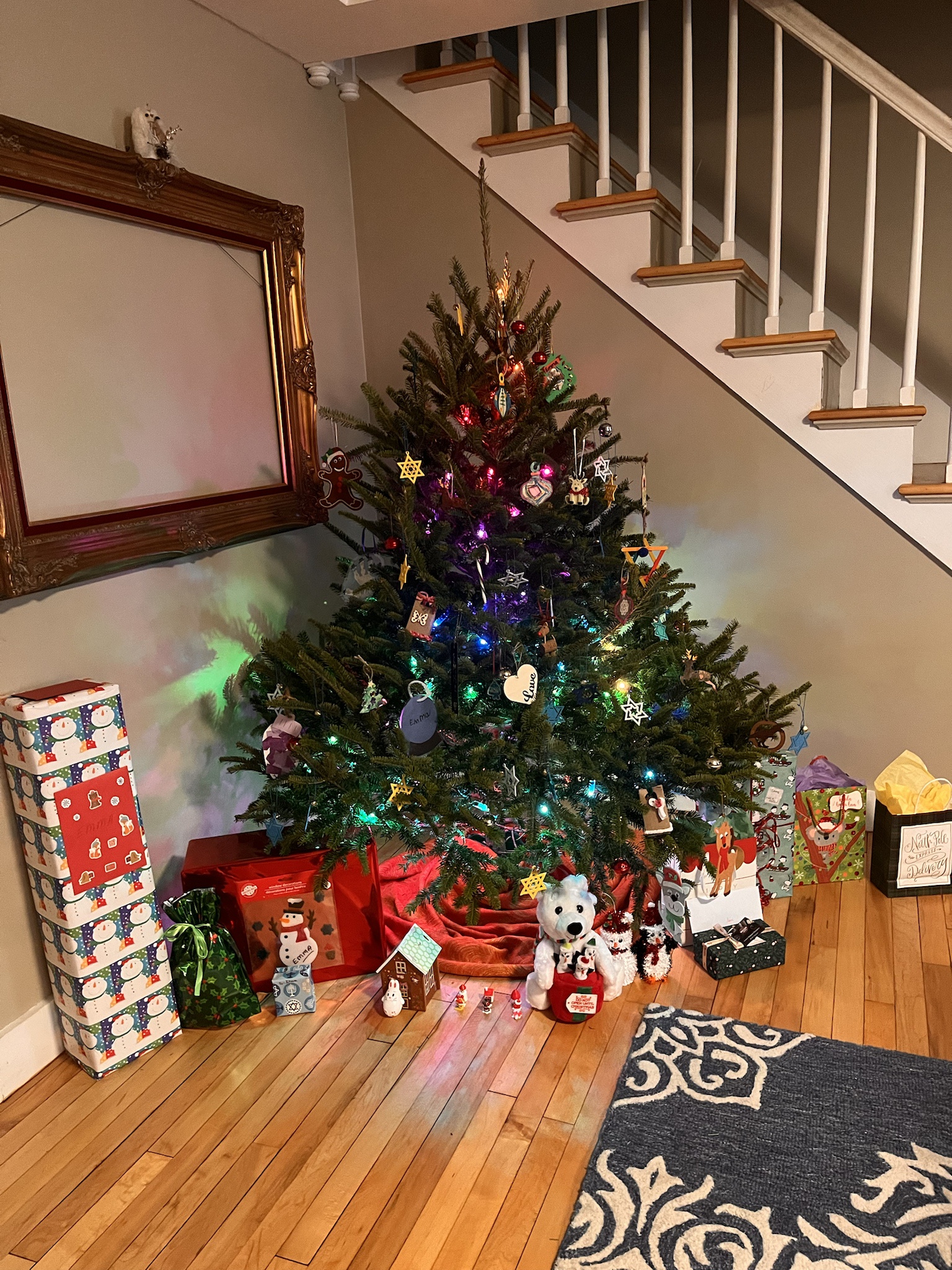 Enjoying the holiday season cozied up at home.