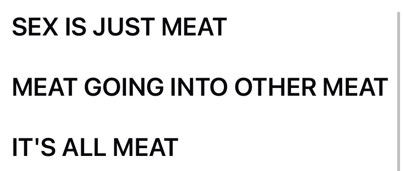 So, you're basically a part-time vegan now?