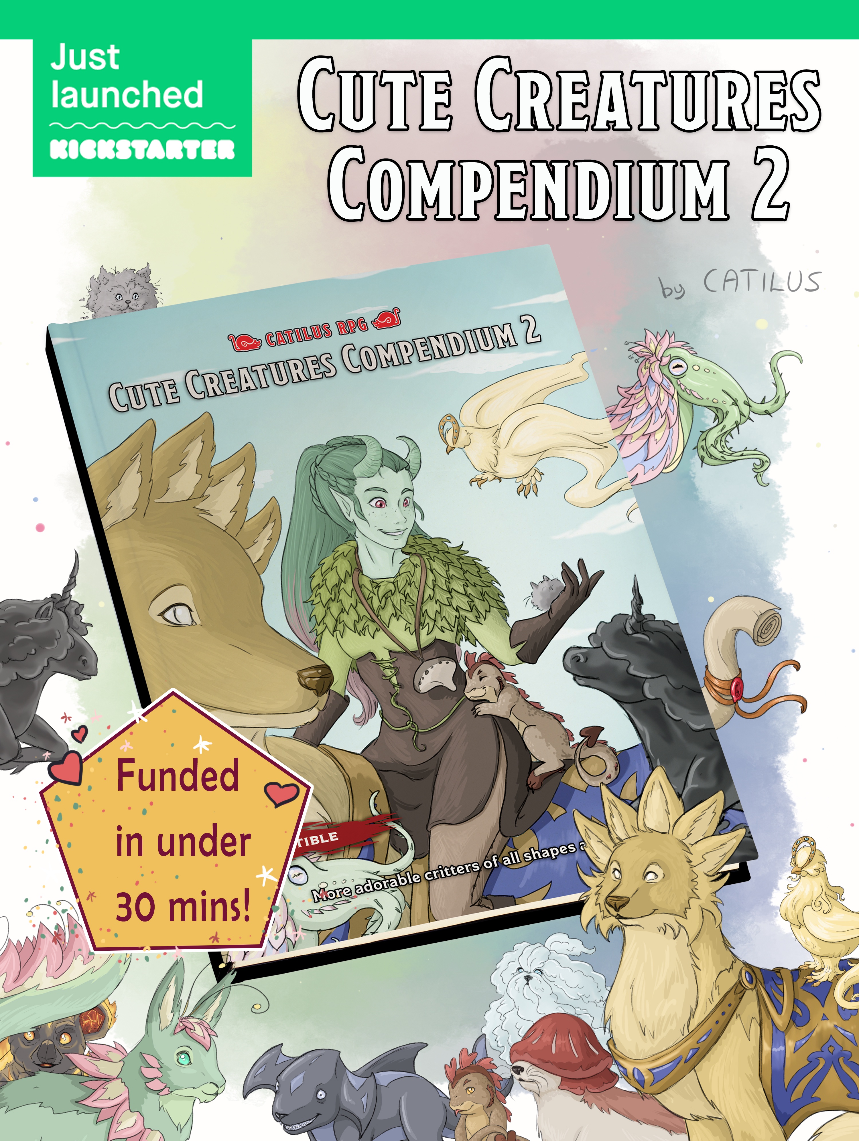 Cute Creatures Compendium 2 is Now Live on Kickstarter!