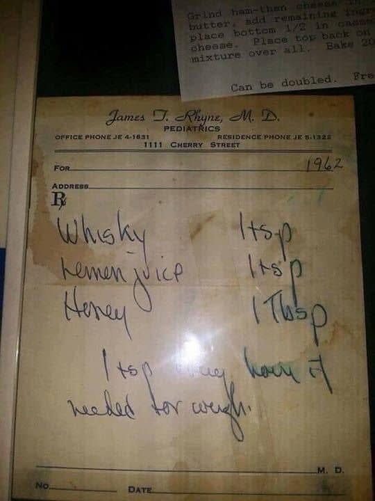 A vintage prescription straight from the 1960s